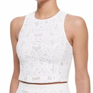 NWT Rebecca Taylor Lace Sleeveless Crop Top 10